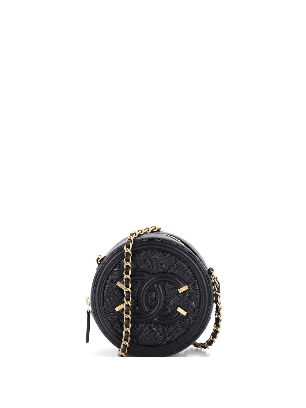 Chanel Filigree Round Clutch With Chain #239852C27B